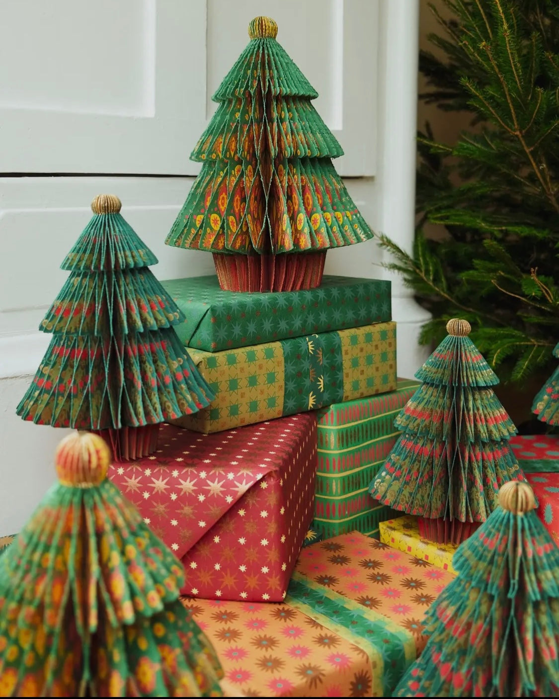 Christmas Fir Tree Honeycomb Ornament-East End Press-