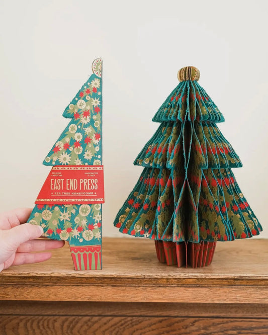 Christmas Fir Tree Honeycomb Ornament-East End Press-