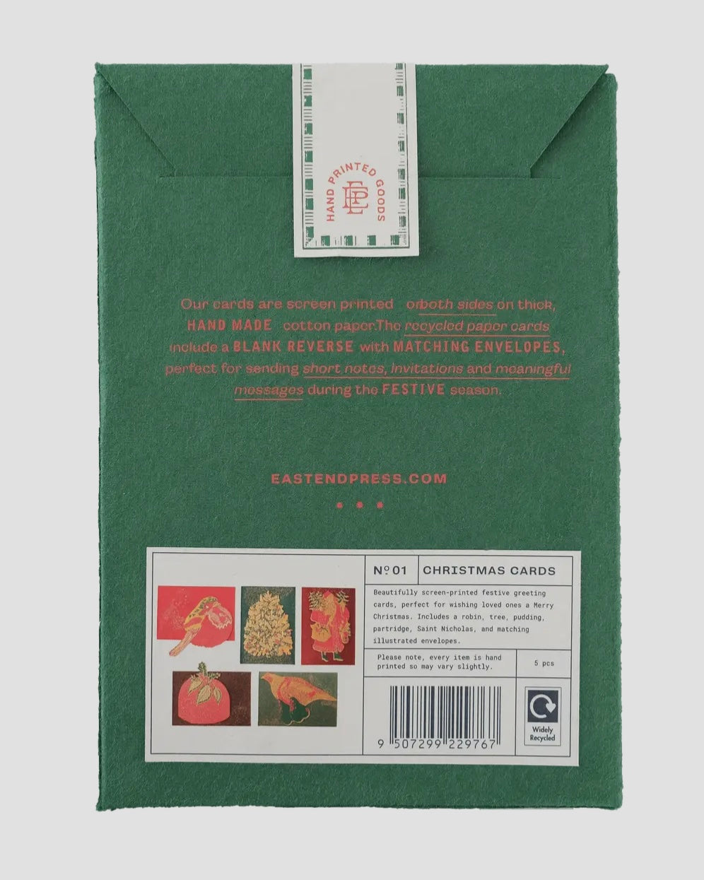 Christmas Notelet/Greetings Card Set-East End Press-