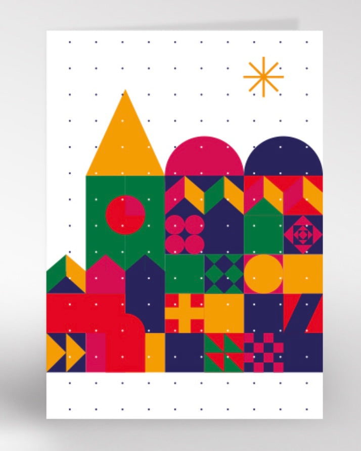 Christmas Town Card-Dicky Bird-My Beautiful Caravan