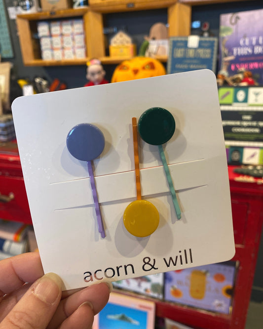 Circle Hair Slide Trio-Acorn & Will-My Beautiful Caravan