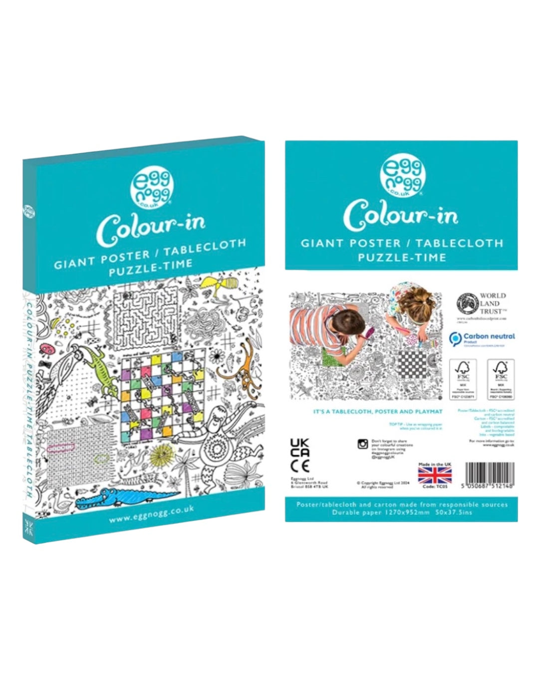 Colour-In Tablecloth-EggNogg-My Beautiful Caravan