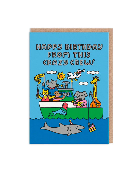 Crazy Crew Birthday Card-Ohh Deer-My Beautiful Caravan