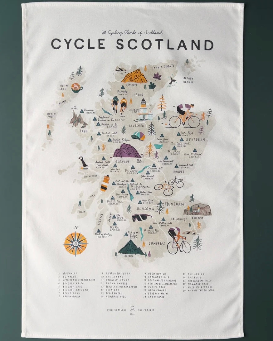 Cycle Scotland Tea Towel-Oldfield Design Co-My Beautiful Caravan