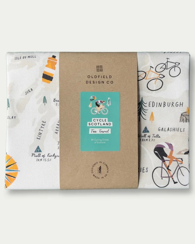 Cycle Scotland Tea Towel-Oldfield Design Co-My Beautiful Caravan