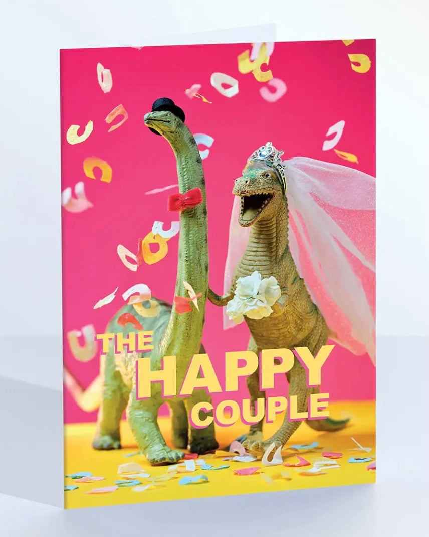 The Happy Couple Dinosaurs Card