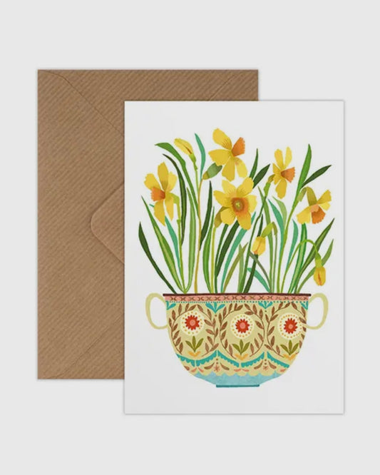 Daffodil Pot Card-Brie Harrison-My Beautiful Caravan