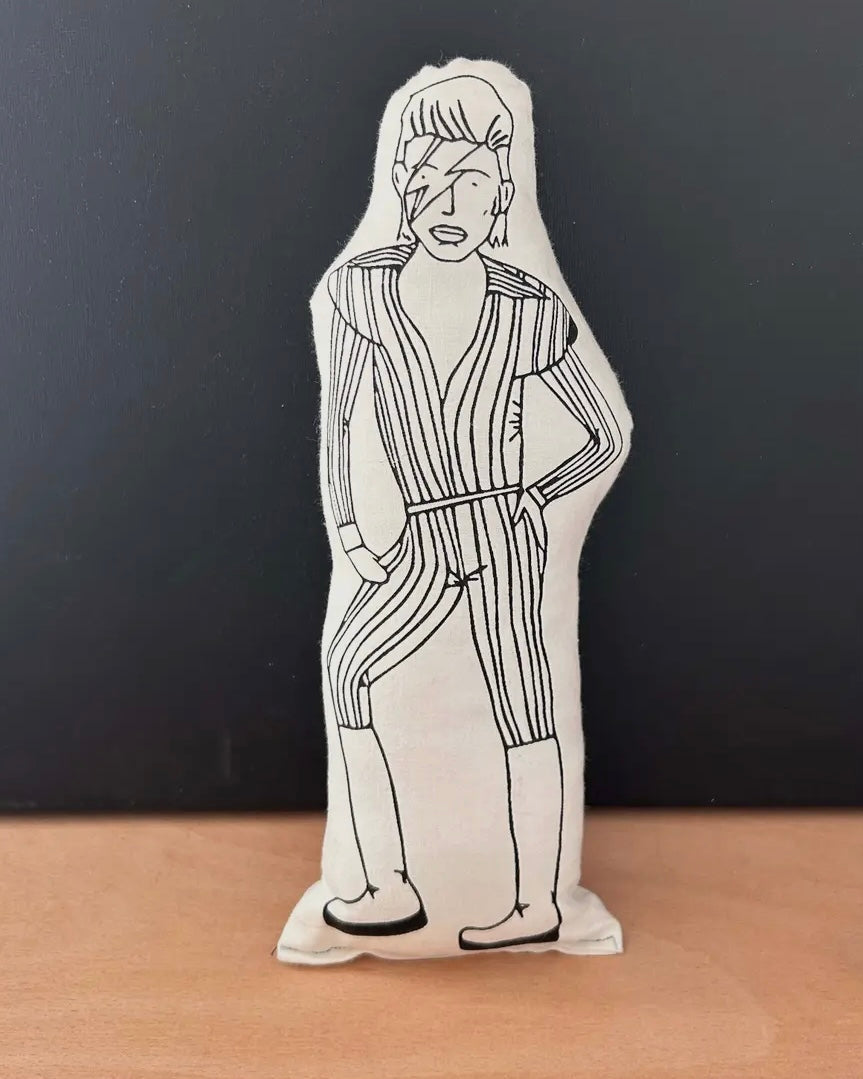 David Bowie Cushion Doll-Fat Hen And Flo-My Beautiful Caravan