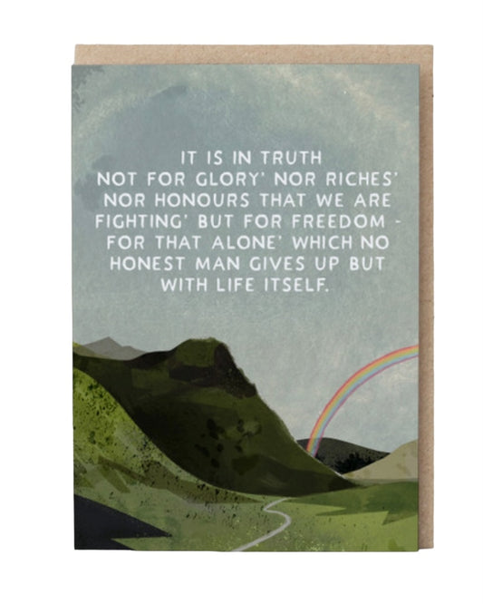 Declaration Of Arbroath Card-Eat Haggis-My Beautiful Caravan