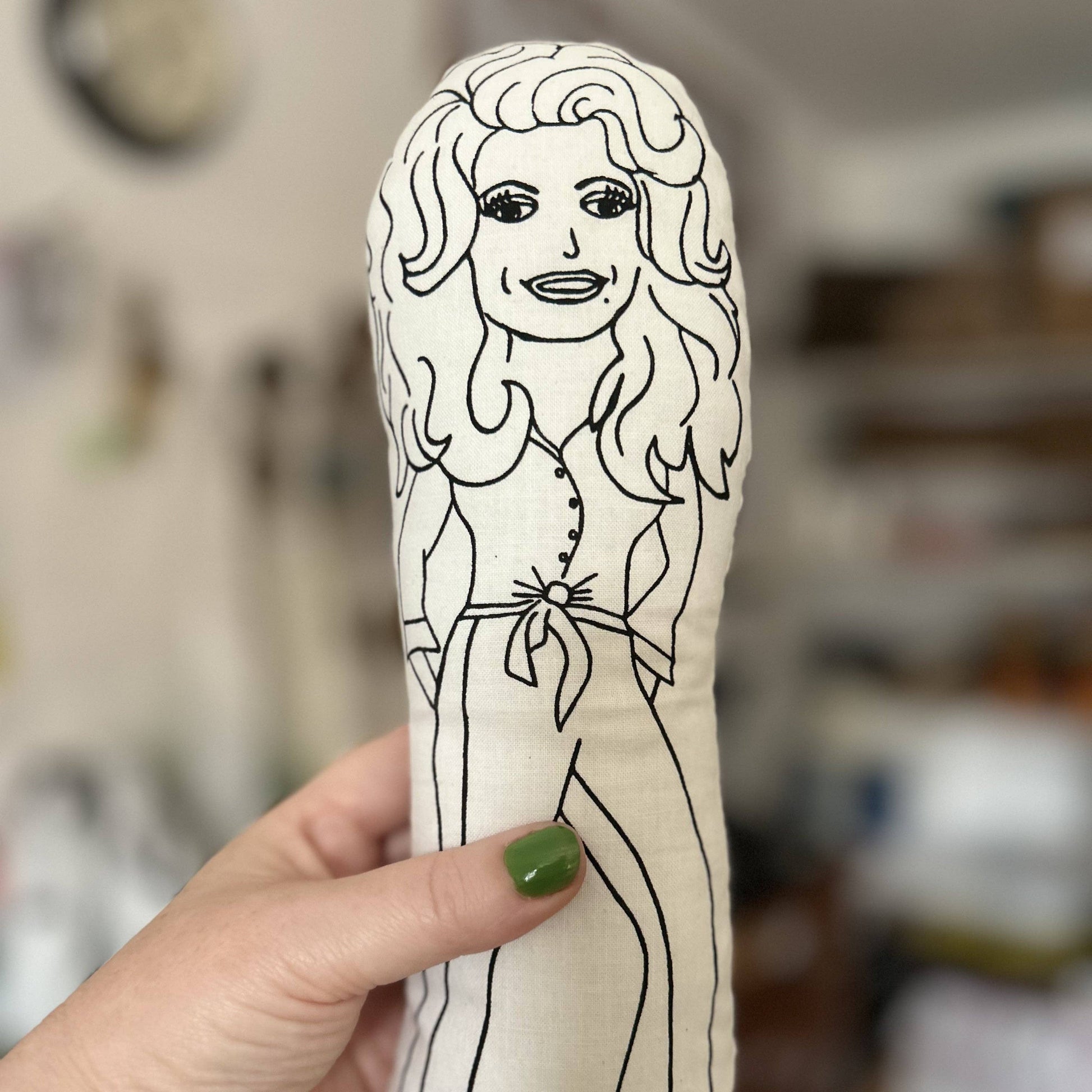 Dolly Parton Cushion Doll-Fat Hen And Flo-My Beautiful Caravan