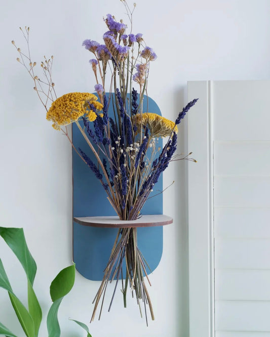 Dried Flower Shelf in Blue Wash-Studio Wald-My Beautiful Caravan