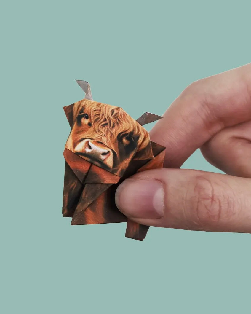 Paper Highland Cows Origami Kit