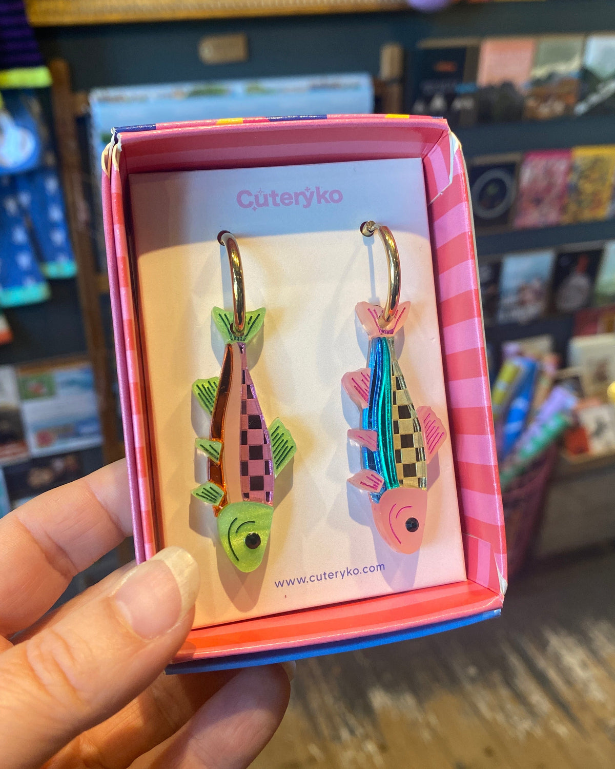 Rainbow Trout Hoop Earrings