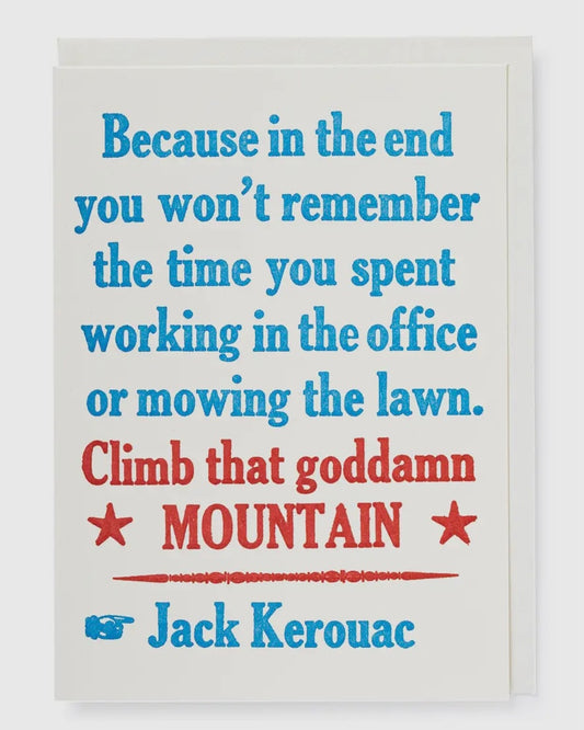 Climb That Montain Letterpress Cards