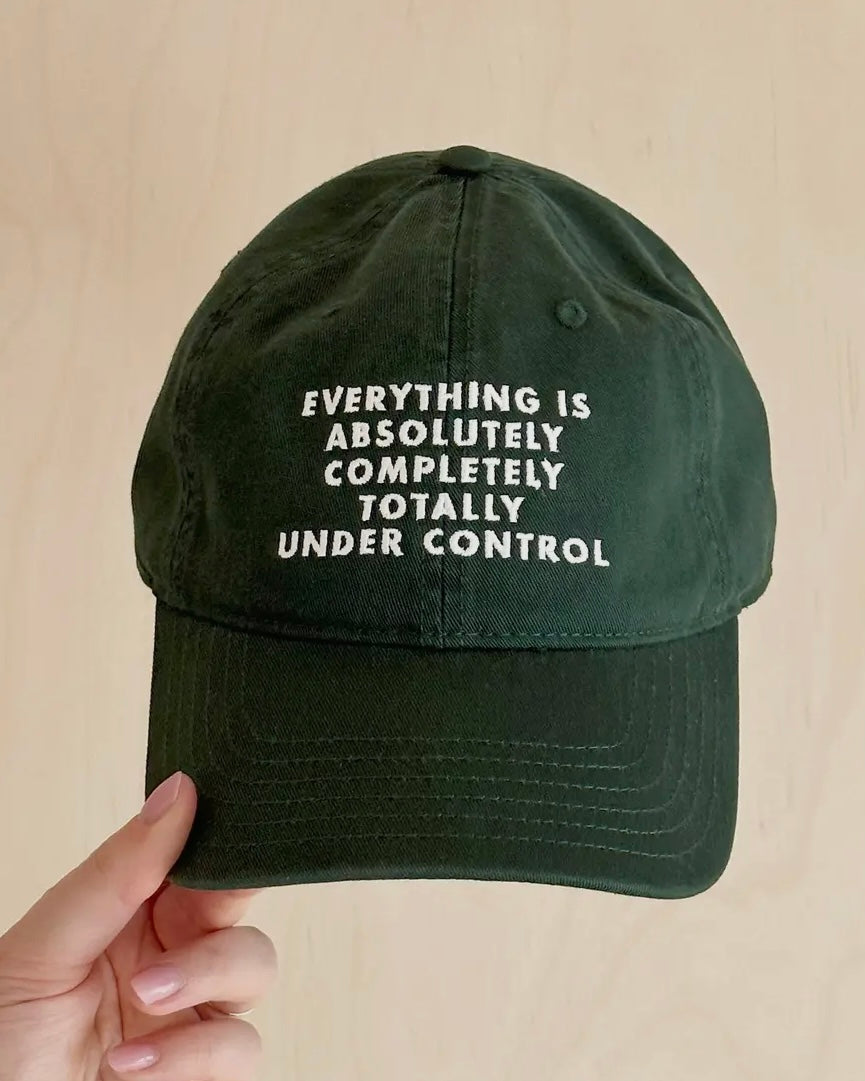 Everything Is Under Control Cotton Baseball Cap-Alphabet Bags-My Beautiful Caravan