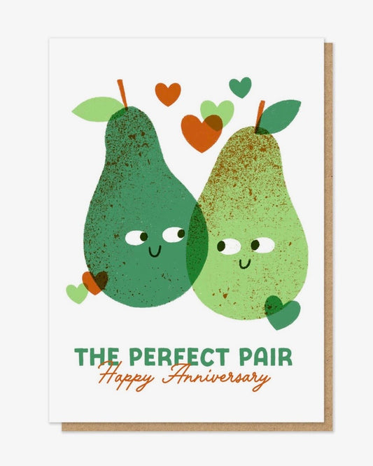 Perfect Pair Anniversary Letterpress Card