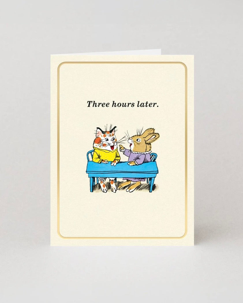 Three Hours Later Mini Card by Richard Scarry