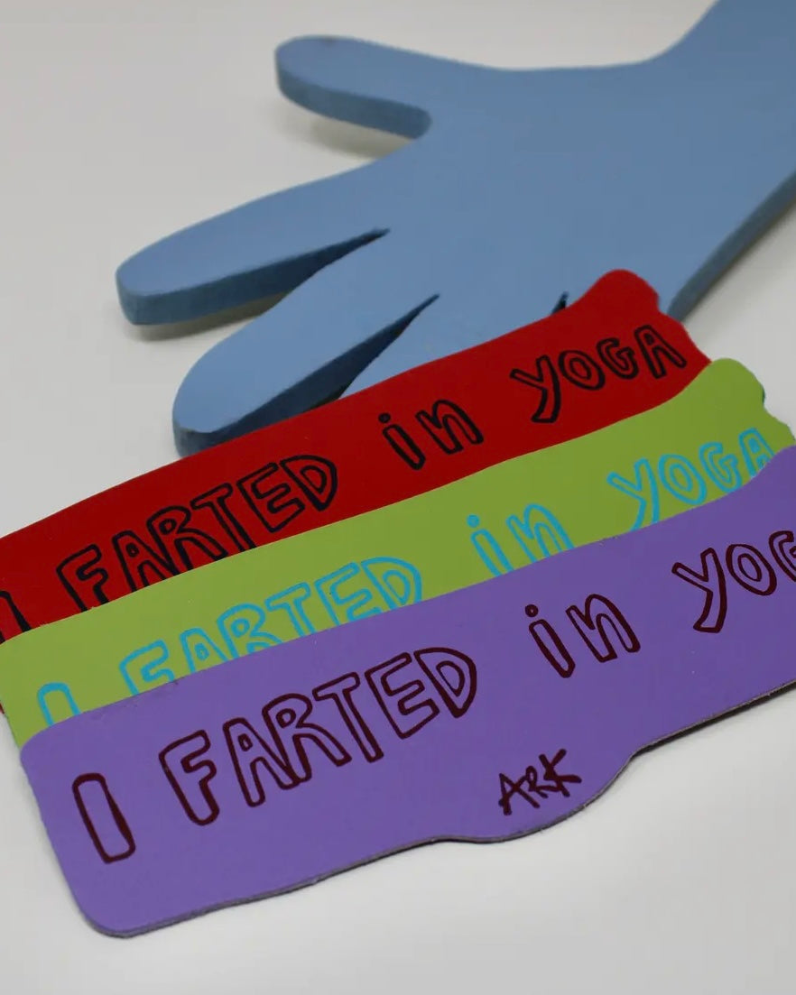 Farted In Yoga Leather Bookmark-Ark Colour Design-My Beautiful Caravan