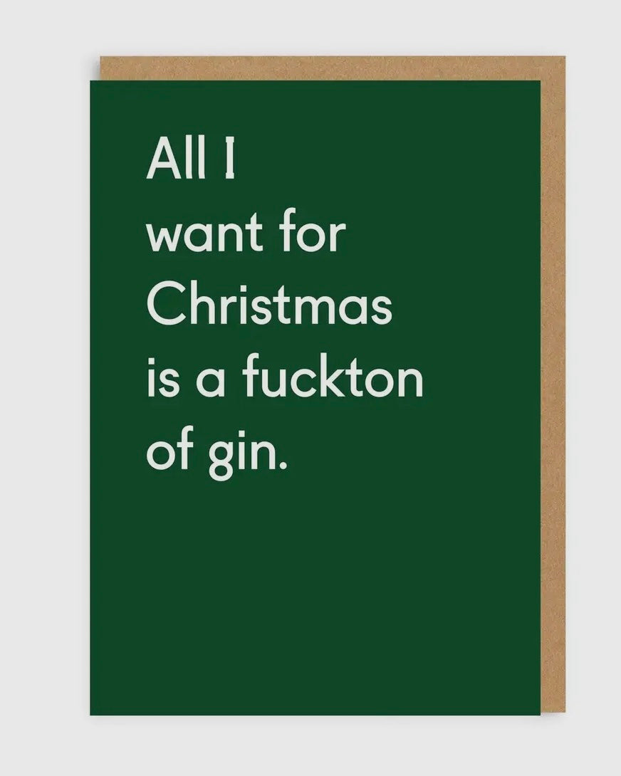 F*ckton Of Gin Christmas Card-Ohh Deer-My Beautiful Caravan