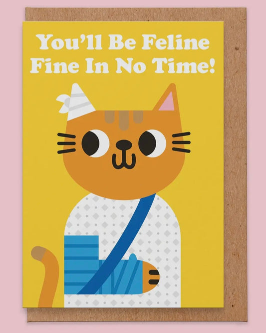 Feline Fine In No Time Card-Studio Boketto-My Beautiful Caravan