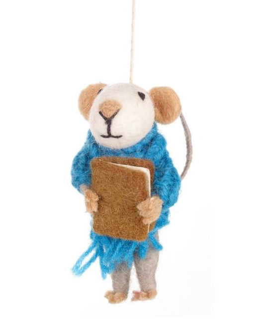 Felt Archie Mouse Hanging Decoration-Felt So Good-My Beautiful Caravan