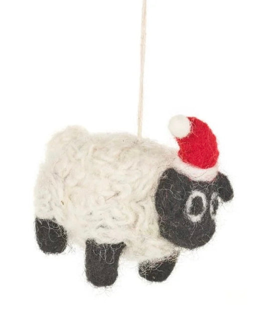 Felt Christmas Black Sheep Tree Hanging Decoration-Felt So Good-My Beautiful Caravan
