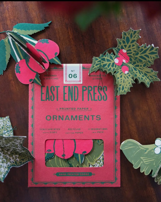 Festive Foliage Paper Ornaments-East End Press-