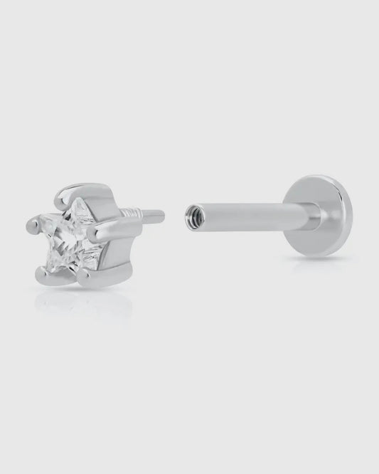 Sparkling Star Single Earring (Flat Backed)