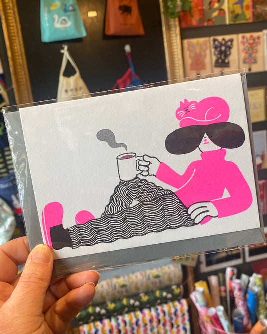 Cat Coffee (Or Tea) Time Card