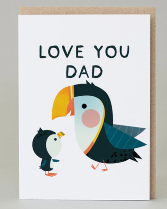 Love You Dad Puffin Card