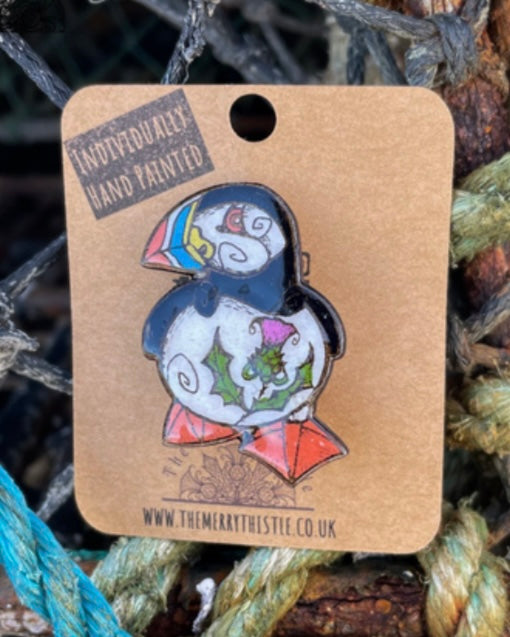 Scottish Puffin Pin