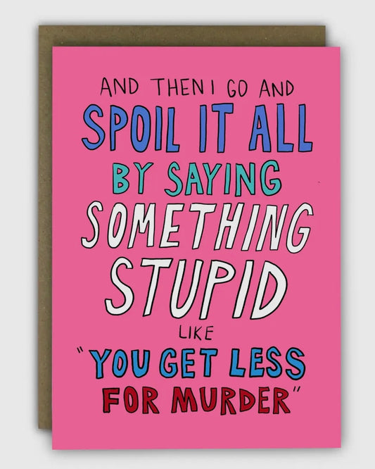 Something Stupid Anniversary Card