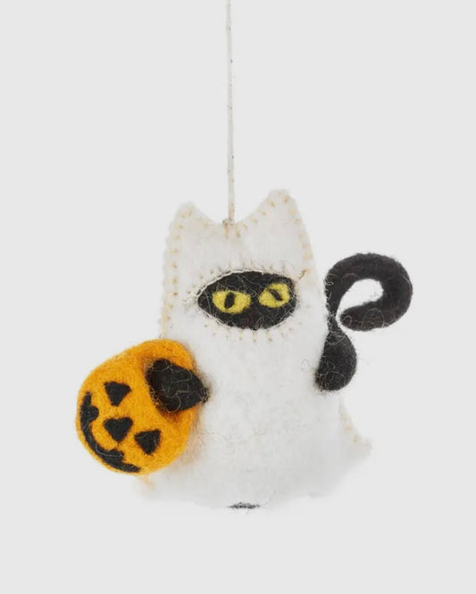 Boo Cat Felt Decoration