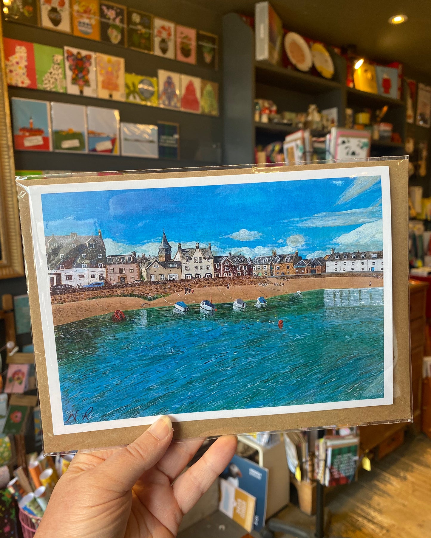 Stonehaven Harbour Art Card