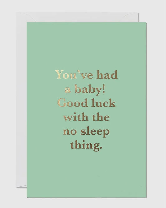 No Sleep Baby Card