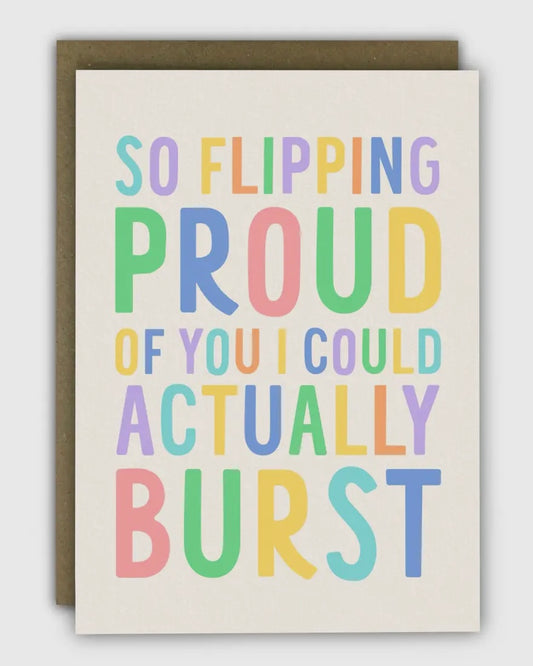 So Flipping Proud Congratulations Card