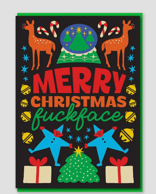 Merry Christmas F***face Rude Card
