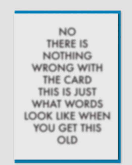 What Words Look Like Birthday Card