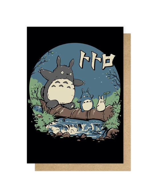 Neighbours In The Woods Totoro Card