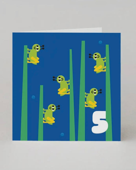 5th Birthday Grasshoppers Card