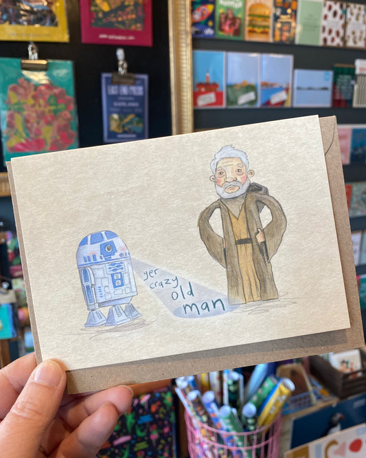 Crazy Old Man Star Wars Card
