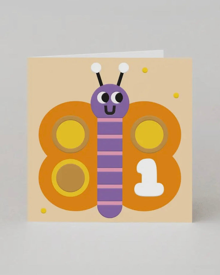 1st Birthday Butterfly Card