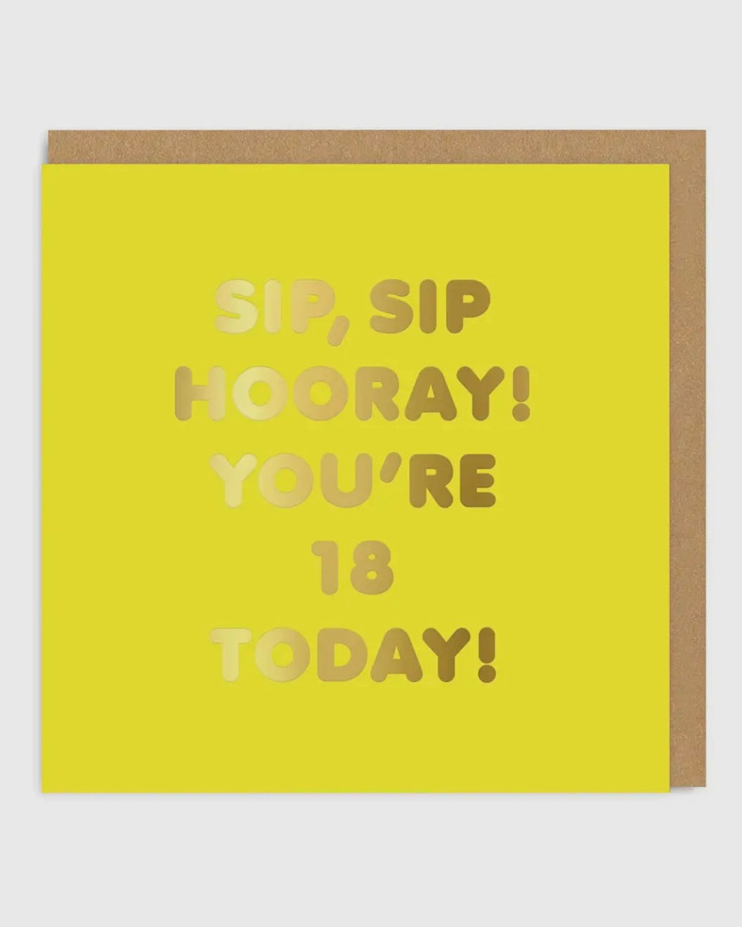 Age 18 Sip Sip Hooray Birthday Card