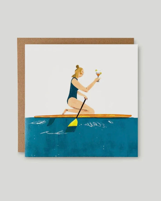 Paddle & A Cocktail Greetings Card
