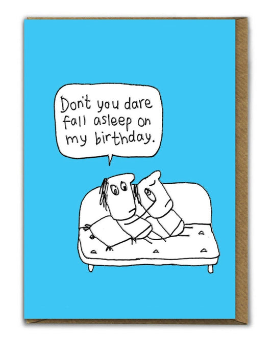 Fall Asleep Birthday Card