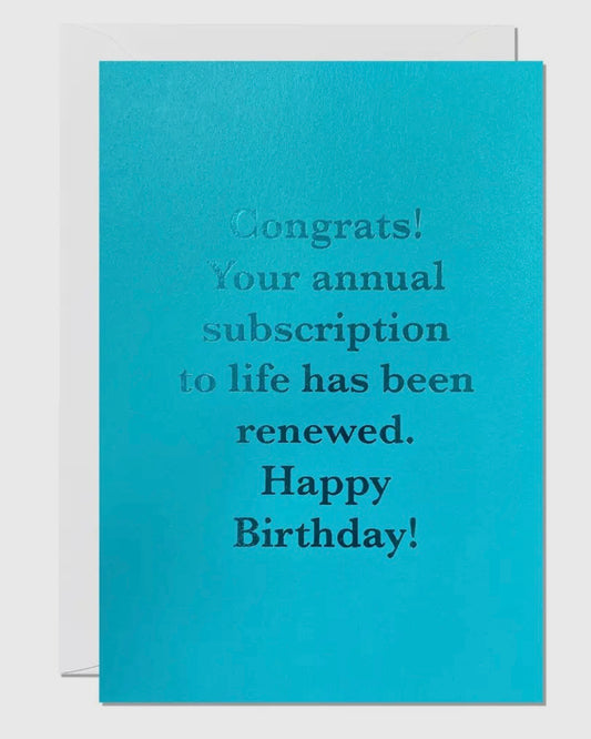 Subscription Birthday Card