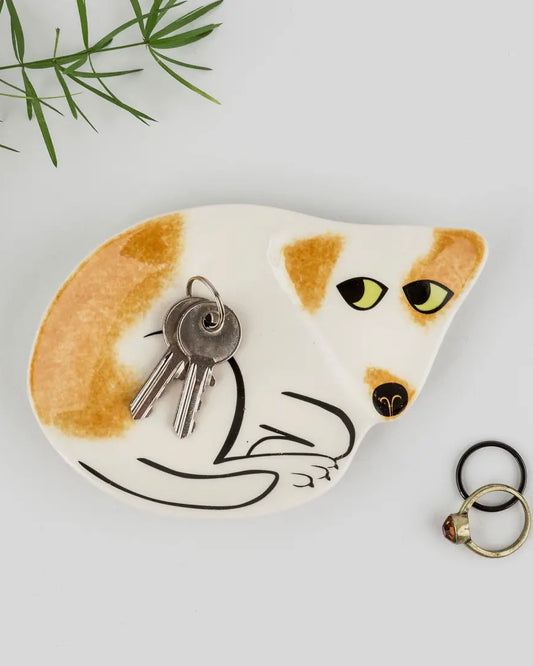 Brown Dog Trinket Dish