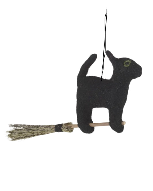 Black Cat Felt Decoration Set