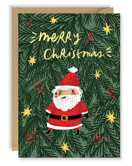 Santa Ornament Christmas Card