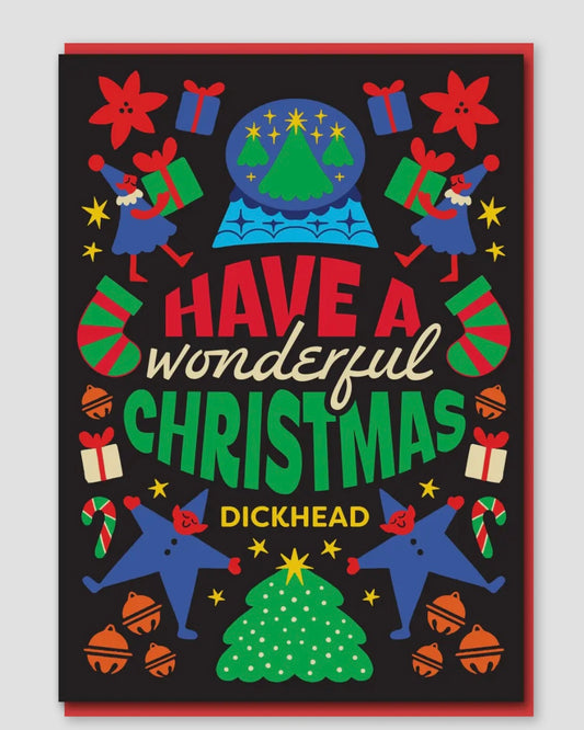 Christmas D***head Rude Card